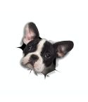 Personality Puppy 3D Car Stickers Waterproof Car Body Block Scratches Simulation Stickers(Big Ear Dog)