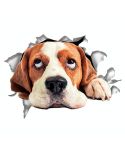 Personality Puppy 3D Car Stickers Waterproof Car Body Block Scratches Simulation Stickers(Dog Head)