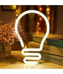 Bulb Neon Light Battery USB Dual-Power LED Decorative Modeling Lamp(White Light)