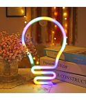 Bulb Neon Light Battery USB Dual-Power LED Decorative Modeling Lamp(Colorful Light)