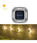 8 LED Solar Wall Lamp Outdoor Stainless Steel Buried Light(Warm Light)