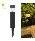 Solar Waterproof Outdoor Landscape Square Column Lawn Light(Yellow Light)