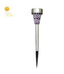 3 PCS H4011 Solar Outdoor Waterproof Mosaic Lawn Light(Purple)