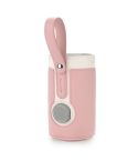 027 Leather Insulated Baby Bottle Cover Heating Bottle Bag, Size: Free Size(Pink)