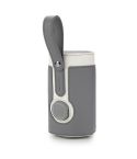 027 Leather Insulated Baby Bottle Cover Heating Bottle Bag, Size: Free Size(Dark Gray)