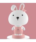 3W Cartoon Crown Pet USB Touch Control Night Light(Rabbit Pink)