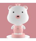 3W Cartoon Crown Pet USB Touch Control Night Light(Bear Pink)
