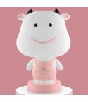 3W Cartoon Crown Pet USB Touch Control Night Light(Cow Pink)