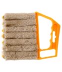 Microfiber Blind Dust Removal Cleaning Brush, Size: 16x13.5cm(Yellow)