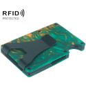 RFID Anti-Degaussing Resin Ultra-Thin Card Holder(Green)