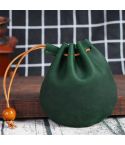 18L-107 Vintage Leather Coin Purse Mini Organizer(Green)