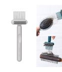 Comb Curling Iron Hollow Cleaning Brush, Specification: 17x5.5cm(Grey)