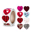 Roll Pack Valentine Day Heart Love Sticker Self-adhesive Label, Size: 2.5cm / 1 Inch(A-259)