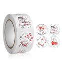 Roll Pack Valentine Day Heart Love Sticker Self-adhesive Label, Size: 2.5cm / 1 Inch(K-154)