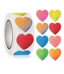 Roll Pack Valentine Day Heart Love Sticker Self-adhesive Label, Size: 2.5cm / 1 Inch(K-156)