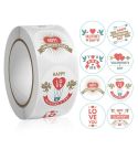 Roll Pack Valentine Day Heart Love Sticker Self-adhesive Label, Size: 2.5cm / 1 Inch(K-174)