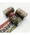 3 Rolls / Set 8958 5m Paper Bronzing Wallet Tape Set(Broken Leaves Pattern)