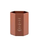 Simple Modern Office Desktop Storage Pen Holder(Brick Red)