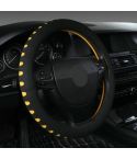 Sports Punched EVA Car Steering Wheel Cover, Size: 38cm(Yellow)