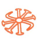 Riding Silicone Helmet Inner Pad Anti-Pressure Hair Breathable Portable Helmet Pad(Orange)