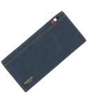 MenBense Matt Male Wallet Long Fashion Large Capacity Male Wallet(Navy Blue)