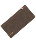 MenBense Matt Male Wallet Long Fashion Large Capacity Male Wallet(Dark Brown)