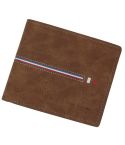 MenBense Short Multi-Card Fashion Casual Matte Wallet(Light Brown)