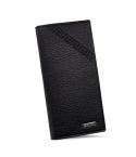 MenBense Long Fashion Embossed Magnetic Buckle Multi-Card Slot Men Wallet(Black)
