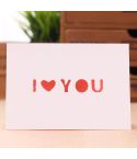 10 PCS A-035 Large Hollow Letters Holiday Greeting Card(I Love You)