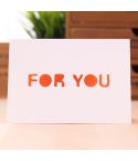 10 PCS A-035 Large Hollow Letters Holiday Greeting Card(For You)