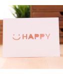 10 PCS A-035 Large Hollow Letters Holiday Greeting Card(Happy)