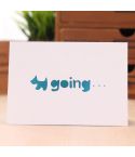10 PCS A-035 Large Hollow Letters Holiday Greeting Card(Going)