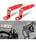 2 PCS Multifunction Motorcycle Modification Accessories Rearview Mirror Lamp Bracket(Red)