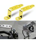 2 PCS Multifunction Motorcycle Modification Accessories Rearview Mirror Lamp Bracket(Gold)