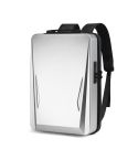 Men PC Hard Shell Gaming Computer Backpack For 15.6-17.3 Inch(Silver)