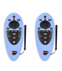 2 PCS Remote Control Dustproof Silicone Protective Cover For LG AN-MR500 Remote Control(Night Light Blue)