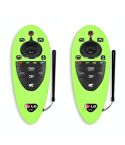 2 PCS Remote Control Dustproof Silicone Protective Cover For LG AN-MR500 Remote Control(Night Light Green)
