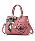 378 Three-dimensional Carved Ladies Handbag(Rubber Pink)