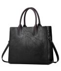 TFZ 1005 Vintage Commute Square Handbags(Black)