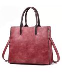 TFZ 1005 Vintage Commute Square Handbags(Rubber Pink)