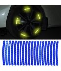 20pcs /Set Car Wheel Reflective Stickers 3D Personal Decoration Tire Warning Stickers(Blue)