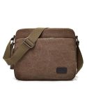 RuYiHuang Men Vintage Canvas Versatile Single-Shoulder Bag(Brown)