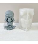 Skull Candle Silicone Mould Aromatherapy Ornament Mould(Skeleton Covering Eyes)