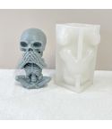 Skull Candle Silicone Mould Aromatherapy Ornament Mould(Skeleton Covering Mouth)