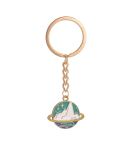 5 PCS Drip Oil Round Keychain Key Ring Bag Pendant( Snow Mountain)