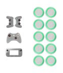 10 PCS Gamepad Silicone Luminous Button Cap Rocker Cap For PS5/PS4/PS3/ONE/360/PRO/series X/S(Transparent Light Green)