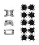 10 PCS Gamepad Silicone Luminous Button Cap Rocker Cap For PS5/PS4/PS3/ONE/360/PRO/series X/S(Black White Circle)