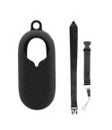 2 PCS Thumb Camera Silicone Case + Lanyard For Insta360 GO2(Black)