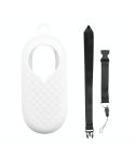 2 PCS Thumb Camera Silicone Case + Lanyard For Insta360 GO2(White)