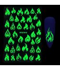 5 PCS TZ0290 Halloween Party Luminous Nail Stickers(04)